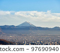 December (Winter) Kofu Basin and Mt.Fuji Yamanashi Prefecture 97690940