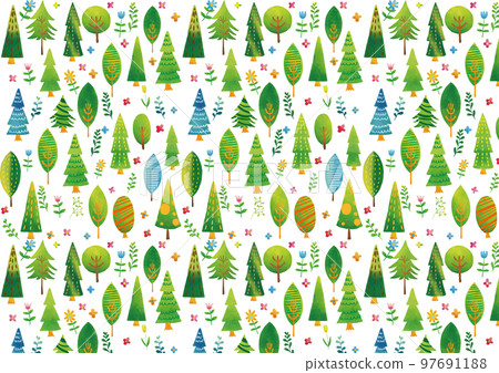 Scandinavian style cute tree pattern Scandinavian style cute tree pattern 97691188