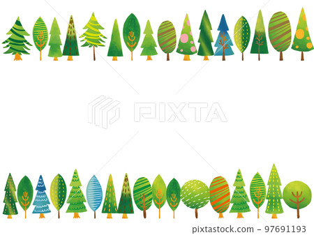 Scandinavian style cute tree frame 97691193