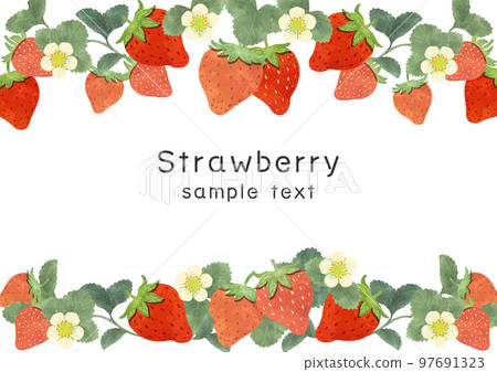 復古草莓框架圖素材 97691323