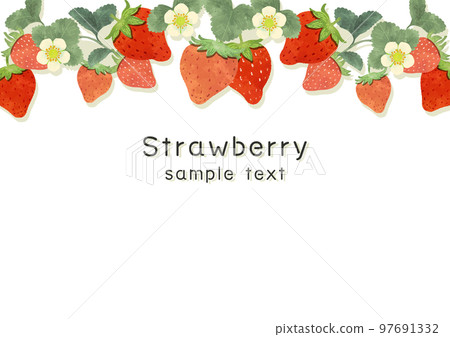 復古草莓框架圖素材 97691332