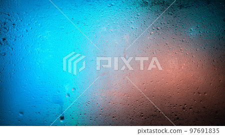 Background of misted glass. Christmas lights Background of misted glass. Christmas lights 97691835