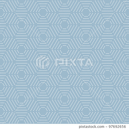Seamless Vector Pattern With Hexagonal Dotted Shapes 97692656