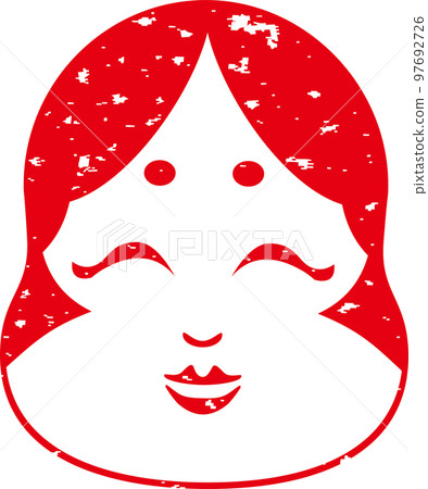 節分印刷郵票郵票Otafuku okame女性插圖素材 節分印刷郵票郵票Otafuku okame女性插圖素材 97692726