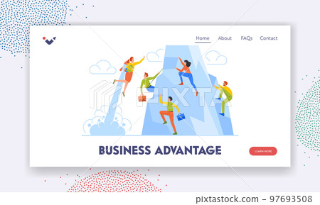 Business Advantage Landing Page Template. Fast Career Boost Or Win Competition, Agility, Innovation Vector Illustration Business Advantage Landing Page Template. Fast Career Boost Or Win Competition, Agility, Innovation Vector Illustration 97693508