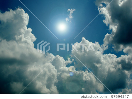 Cloudy sky background Cloudy sky background 97694347