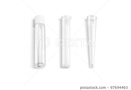 Blank white weed joint plastic tube mockup, different types, isolated Blank white weed joint plastic tube mockup, different types, isolated 97694463