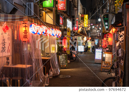 《Tokyo》In front of Akabane station, a nostalgic bar district 97694672