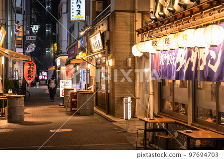 《Tokyo》In front of Akabane station, a nostalgic bar district 《Tokyo》In front of Akabane station, a nostalgic bar district 97694703