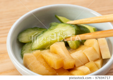 Pickled rice bran with cucumber 97694717