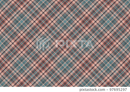 Seamless pattern of scottish tartan plaid. Repeatable background with check fabric texture. Vector backdrop striped textile print. 97695297