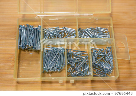 Nails arranged in a case 97695443