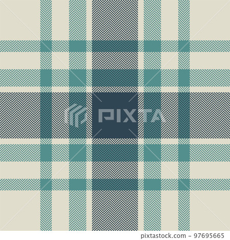 Plaid check pattern. Seamless fabric texture. Tartan textile print. 97695665