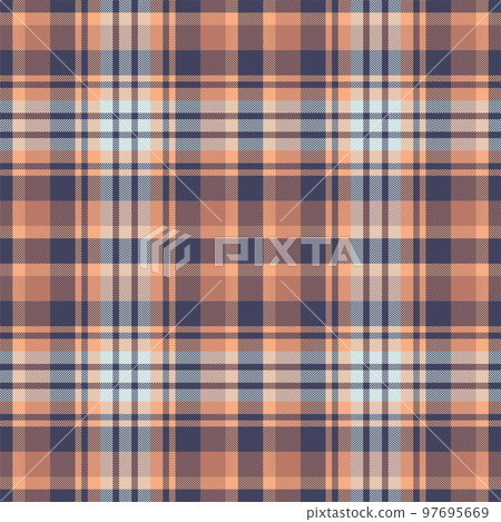 Plaid seamless pattern. Check fabric texture. Vector textile print. 97695669