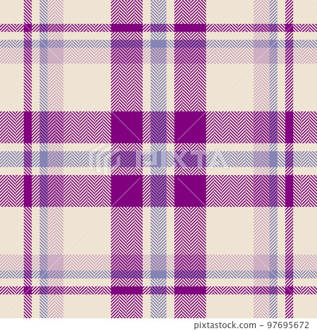 Plaid check pattern. Seamless fabric texture. Tartan textile print. 97695672