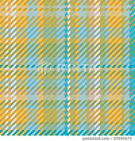 Seamless pattern of scottish tartan plaid. Repeatable background with check fabric texture. Vector backdrop striped textile print. 97695675