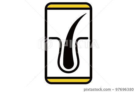 AGA (thinning hair treatment) and smartphone icon, image of AGA 97696380