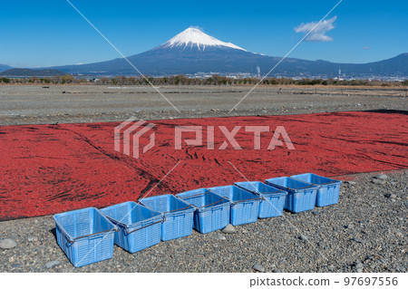 櫻花蝦曬乾富士山 櫻花蝦曬乾富士山 97697556