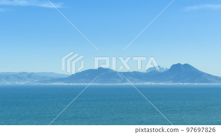 Gulf of Tunis and mountains of Tunisia Gulf of Tunis and mountains of Tunisia 97697826