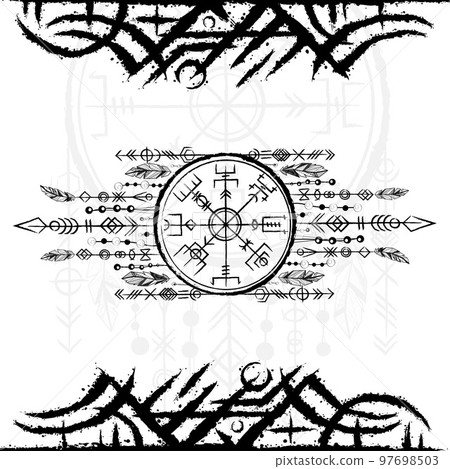 Dreamcatcher with viking symbols 97698503