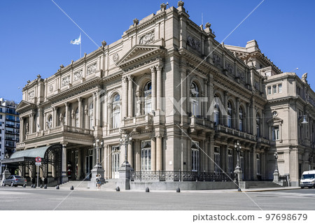 Theater Colon in Buenos Aires. Building and architecture of the famous world Latin American Opera House in Argentina. Buenos Aires landmarks, travel concept. 97698679