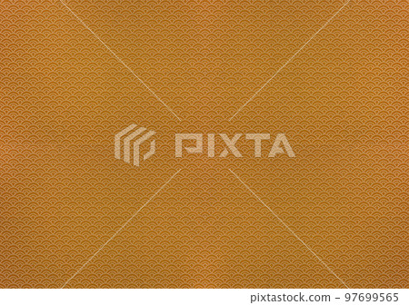 [材質] 大地色日本幾何圖案青海葉裹布照片。 97699565