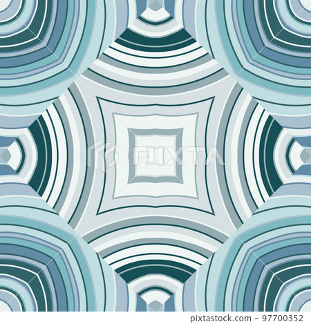 Wave mosaic seamless patern. Decorative lines wallpaper. Hand drawn linear geometric endless ornament. 97700352
