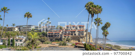 Beach houses at the coastal area at San Clemente, California Beach houses at the coastal area at San Clemente, California 97700842