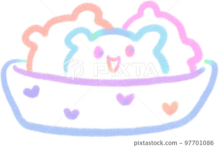 Rainbow line Bear illustrations 97701086