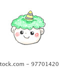 Illustration of a cute demon child 97701420