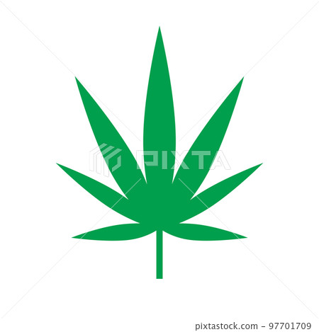 大麻草圖標。大麻的來源。向量。 大麻草圖標。大麻的來源。向量。 97701709