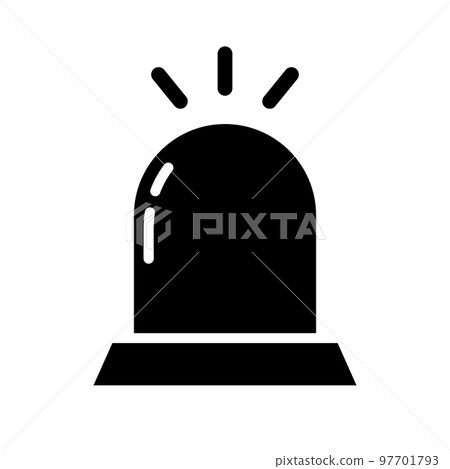 Emergency lamp silhouette icon. siren lamp. vector. Emergency lamp silhouette icon. siren lamp. vector. 97701793