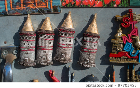 model of Galata Tower  from ancient  times in Istanbul 97703453