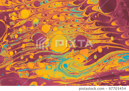 Abstract marbling art patterns  as colorful background 97703454
