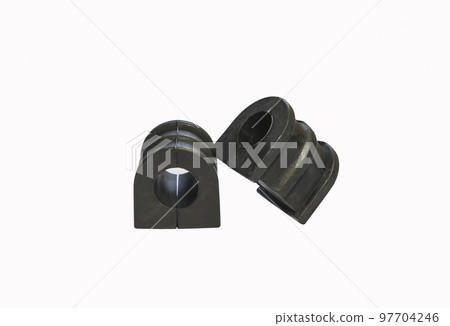 New Car stabilizer bush on white background New Car stabilizer bush on white background 97704246