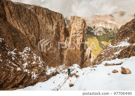 Summer Path to Sella Ronda Dolomites Italy 97706490