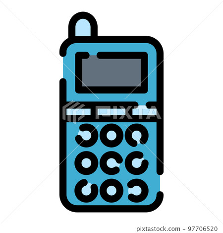 Color dotted line icon mobile phone 97706520