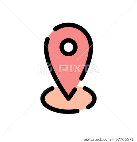 彩色虛線圖標目的地 97706571