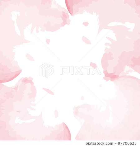 Abstract motley spots in trendy soft pink hues in watercolor manner forming a square frame. Isolate Abstract motley spots in trendy soft pink hues in watercolor manner forming a square frame. Isolate 97706623