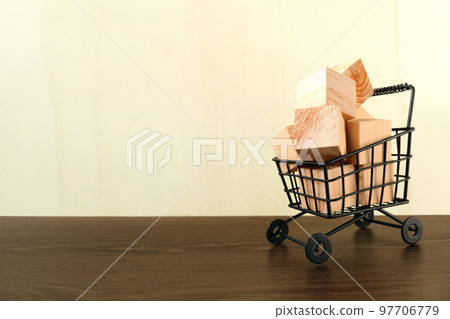 Shopping cart full of building blocks 1 Shopping cart full of building blocks 1 97706779