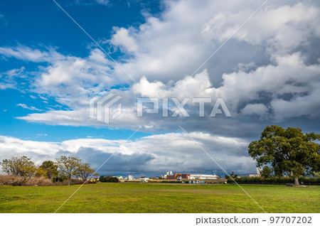 冬季淀川河濱公園 寢屋川市 冬季淀川河濱公園 寢屋川市 97707202