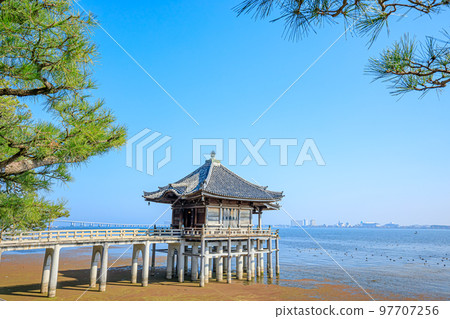 秋天的萬月寺浮禦堂，滋賀縣大津市 97707256