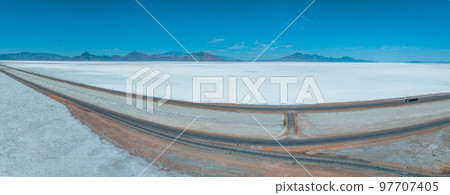 Aerial view of the special Bonneville state park at Utah, USA. Aerial view of the special Bonneville state park at Utah, USA. 97707405