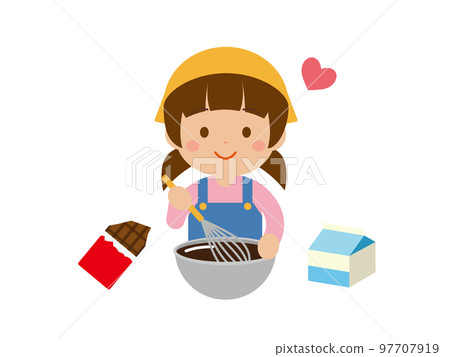 Girl making sweets Girl making sweets 97707919