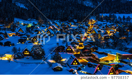 Shirakawa-go in winter (night view) Shirakawa-go in winter (night view) 97708357
