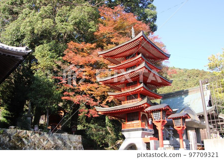 Five story pagoda at Kiyomizu Temple in Miyawaka City, Fukuoka Prefecture Five story pagoda at Kiyomizu Temple in Miyawaka City, Fukuoka Prefecture 97709321