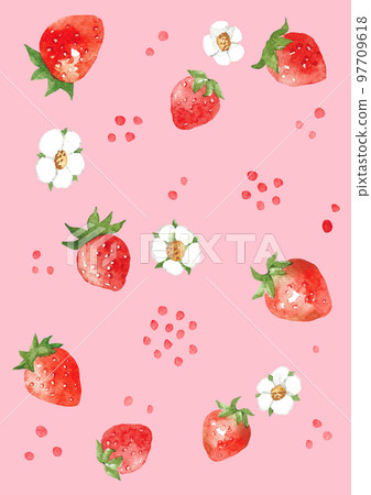 Strawberry watercolor background Strawberry watercolor background 97709618