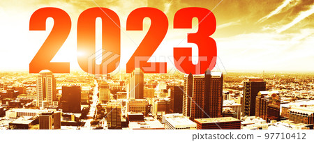 Happy New Year Background. Successful start to the year 2023. 97710412