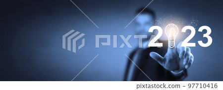 Happy New Year background concept. Goals for 2023. 97710416