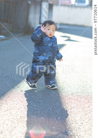 Baby taking a walk Toddler 97710614